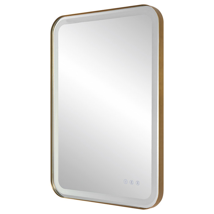 Uttermost Crofton Rectangle LED Metal Wall Mirror Wayfair